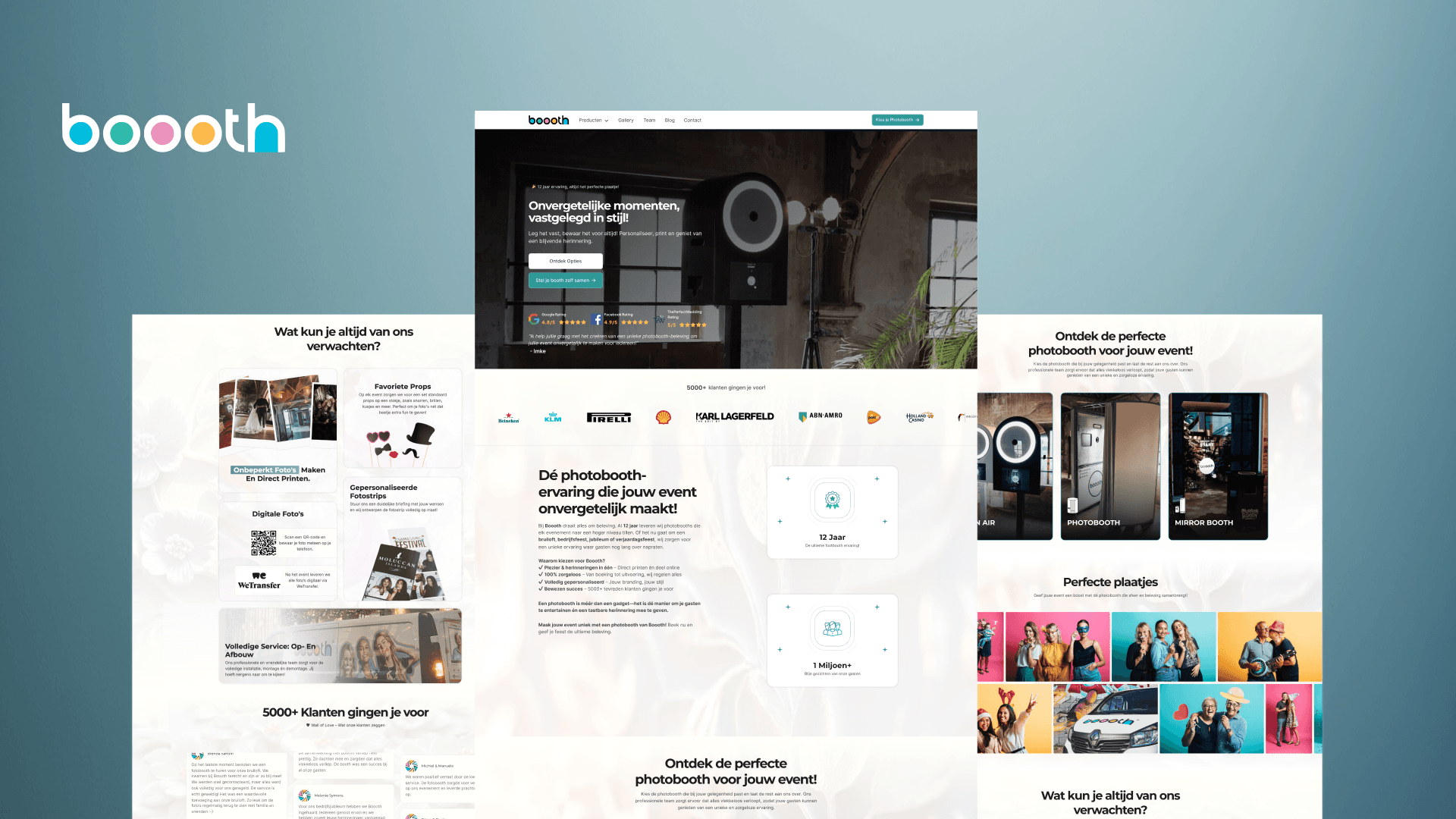 Boooth website design by Weblyfe