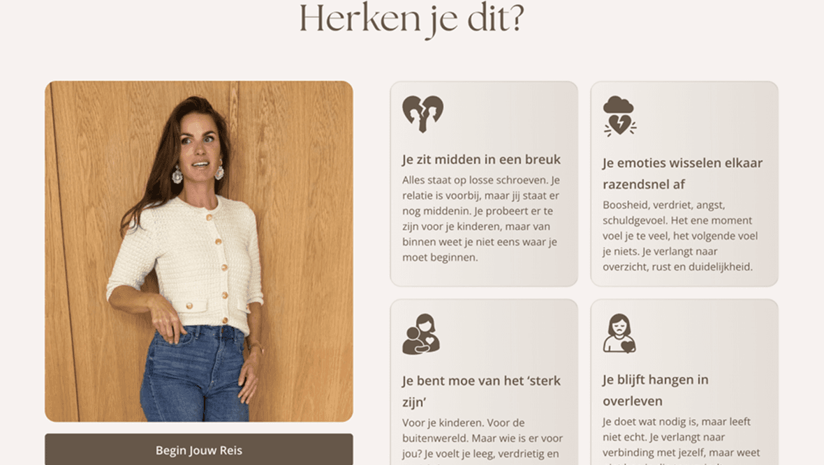 Yentl Coaching project screenshot 2