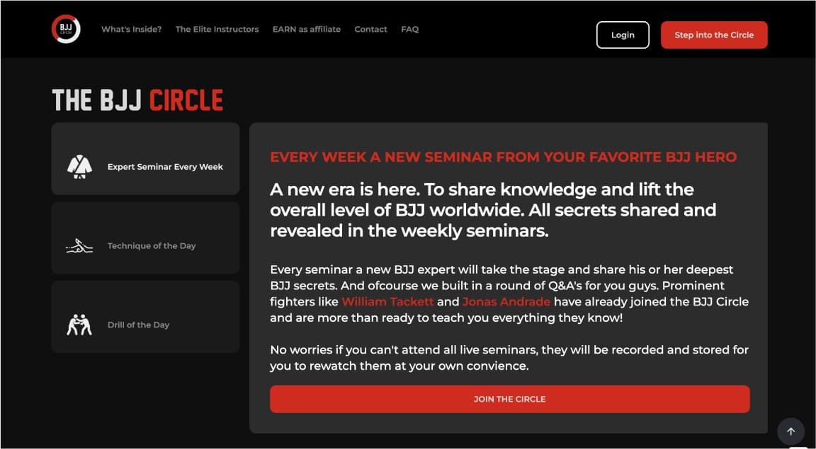 BJJ Circle project screenshot 4