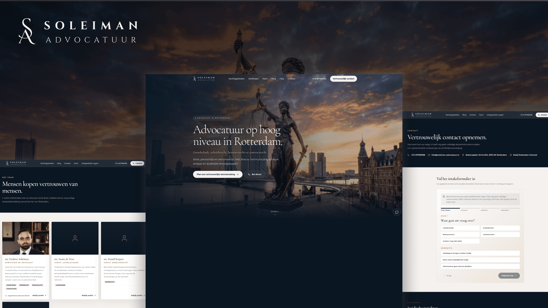 Soleiman Advocatuur website design by Weblyfe
