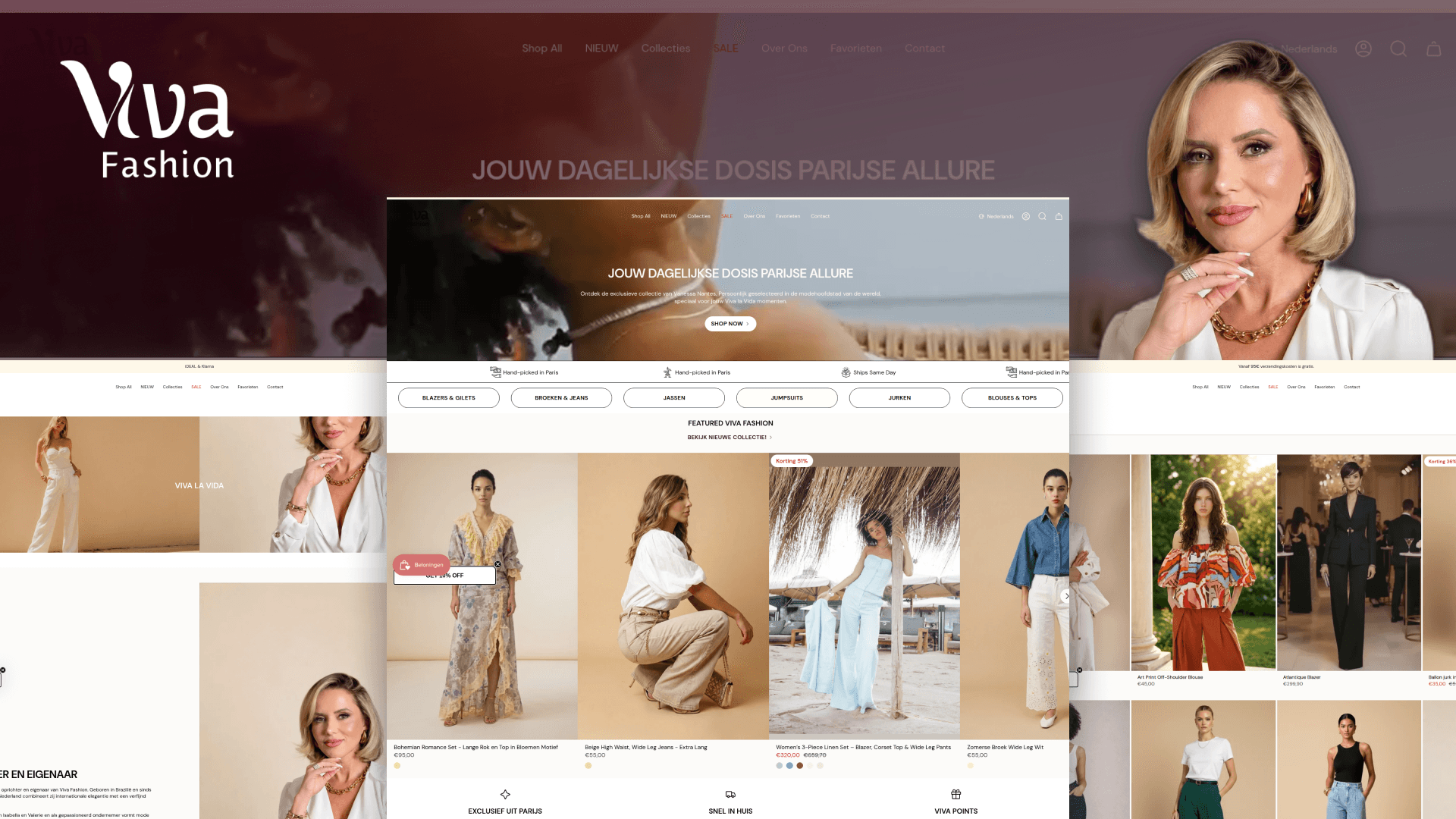 Viva Fashion website design by Weblyfe